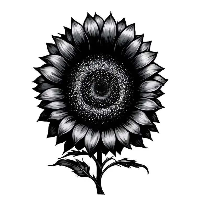 sunflower gemini zodiac sign tattoo design idea