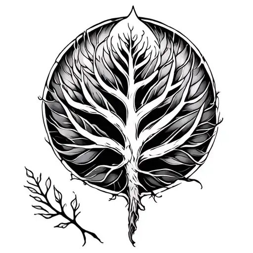 seed with taproot tattoo design idea