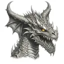 undead dragon tattoo design idea