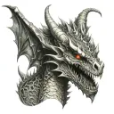 undead dragon tattoo design idea