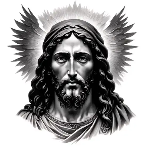 Jesus, Heaven, crone tattoo design idea