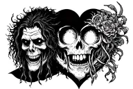 davy jones and love tattoo design idea