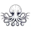 weed hippy octopus simplistic tattoo design idea