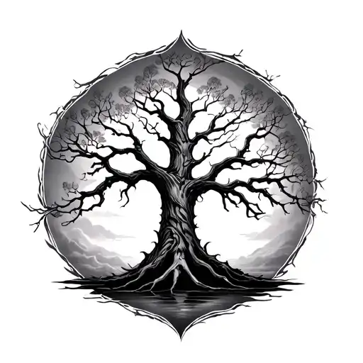 Dead Tree Of Life tattoo design idea