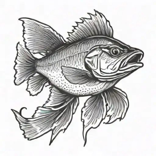 walleye fish tattoo design idea