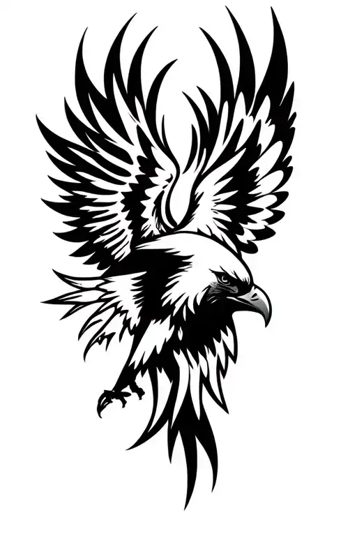 eagle wings tattoo design idea