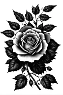 "Hope Healing" Minimalist wild Rose vine wrapping tattoo design idea