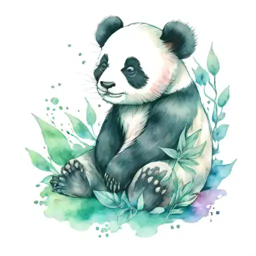baby panda tattoo tattoo design idea