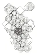 honeycomb pattern tattoo design idea