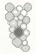 honeycomb pattern tattoo design idea