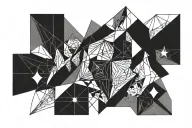 twin flame like aura tattoo design idea