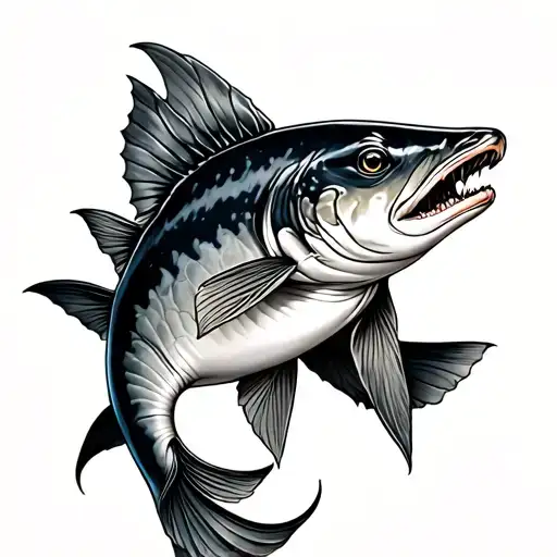 sturgeon tattoo design idea