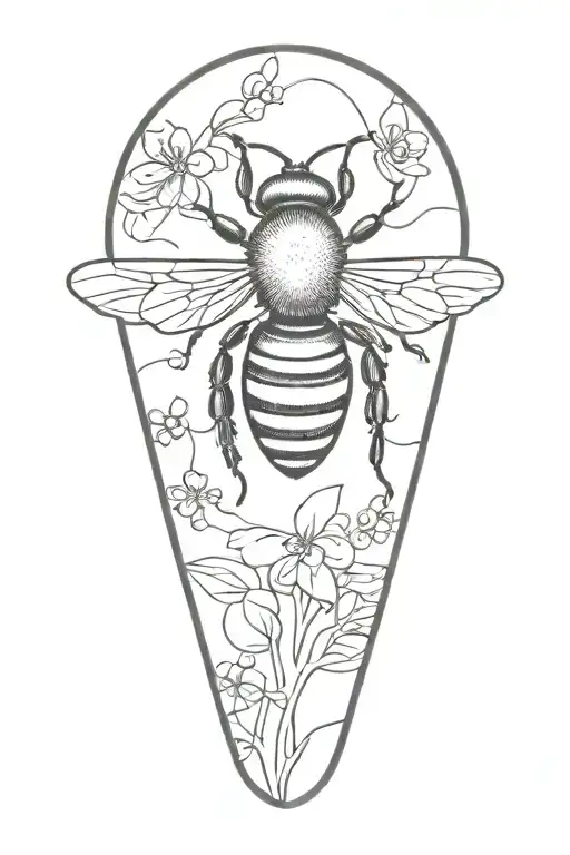bee tattoo design idea