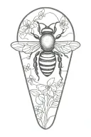 bee tattoo design idea