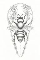 bee tattoo design idea