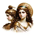 Aphrodite & Athena goddess tattoo design idea