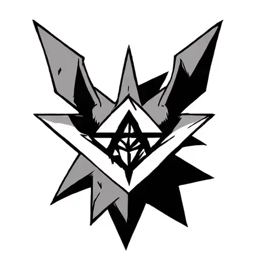 Alakazam pokemon pentagram tattoo design idea