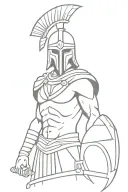 Spartan warrior tattoo design idea
