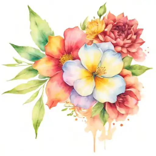 watercolor four different designs best friends tattoo medical addition 
 tattoo design idea