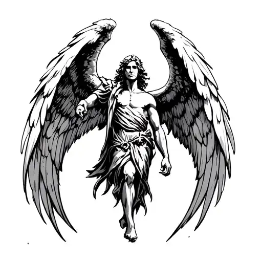 archangel uriel tattoo design idea