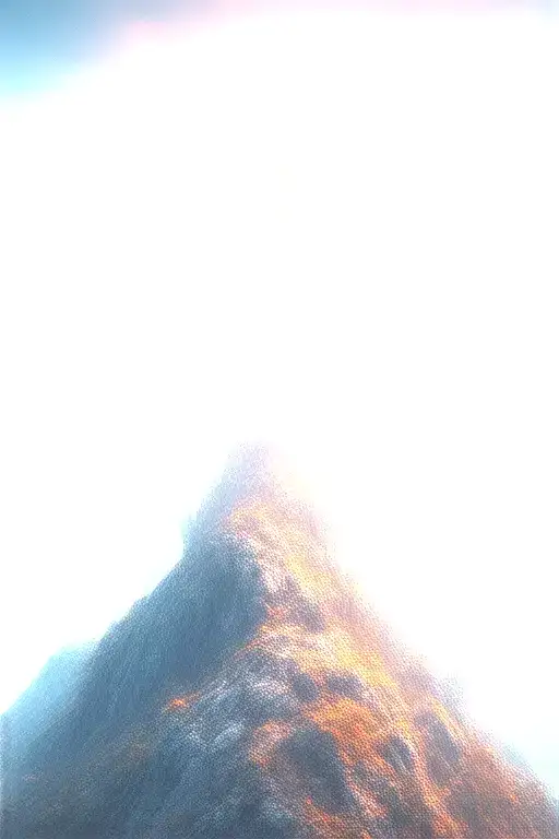 christian cross summit of a mountain landscape ray of sunshine tattoo design idea