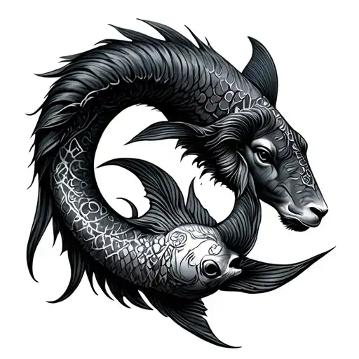 Aries and Pisces combined together with 2012 and 2015 tattoo design idea