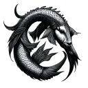 Aries and Pisces combined together with 2012 and 2015 tattoo design idea