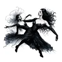 Macabre dance tattoo design idea