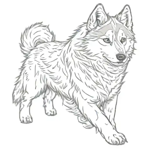 Husky Siberian tattoo design idea