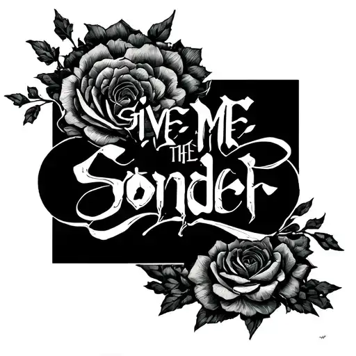 give me the word sonder in japanese tattoo design idea