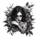 sleeve tatoo inspired depression darkness tattoo design idea