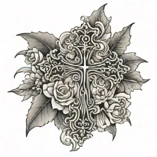 cross, philippians 4:6, 12-03-23 tattoo design idea