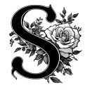 Can u create a tatoo concept with the below1. Letter S2. Till death do us apartDo not write them as is. Think o tattoo design idea