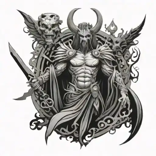 hades underworld tattoo design idea