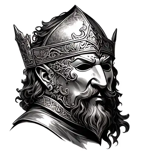 king baldwin iv jurusalem mask tattoo design idea