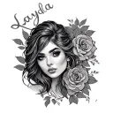 Layla tattoo design idea