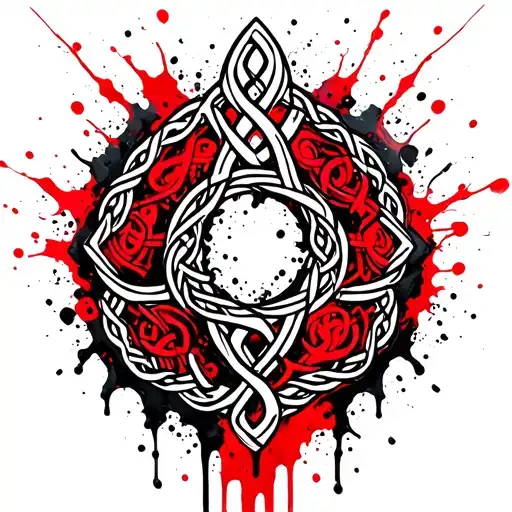 Celtic knot intertwined tattoo design idea
