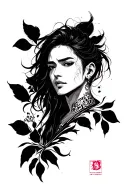 Create image make a project for a tattoo by one arm. From the shoulder to the elbow represents auction and yami sukehiro d tattoo design idea