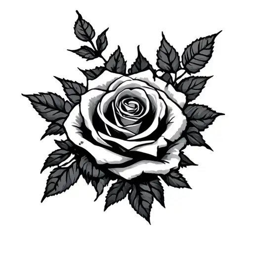 Aerosmith & roses tattoo design idea