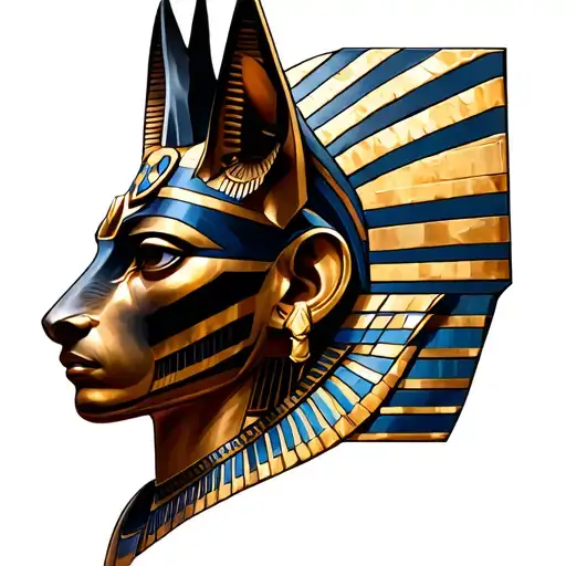 son god ra with anubis egiptian god tattoo design idea