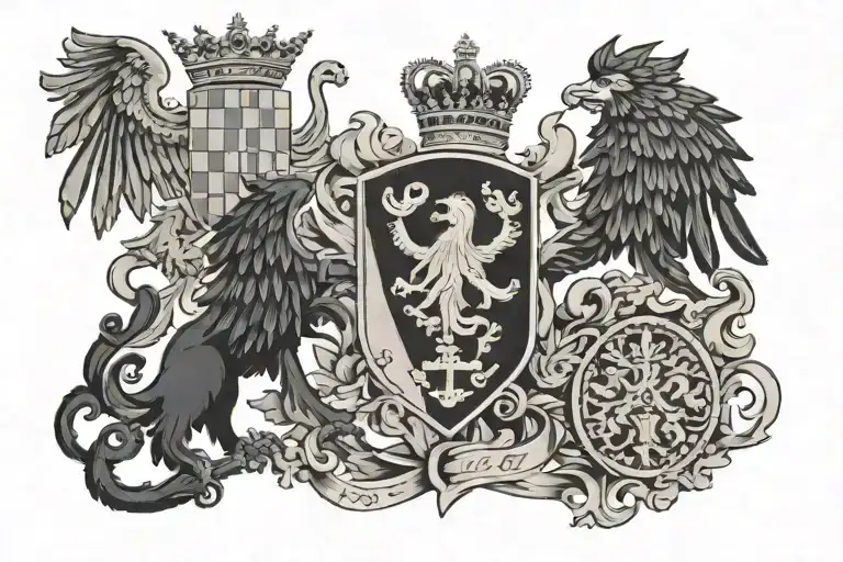 2/4 Croatia, 1/4 hungary, 1/4 Germany tattoo design idea