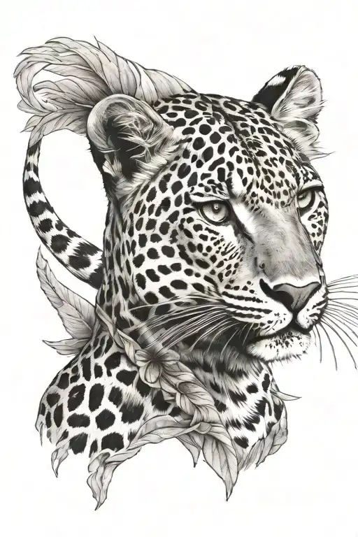 leopard full body tattoo design idea