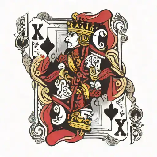 king of hearts tattoo design idea