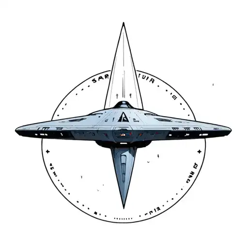 Star trek enterprise ship tattoo design idea