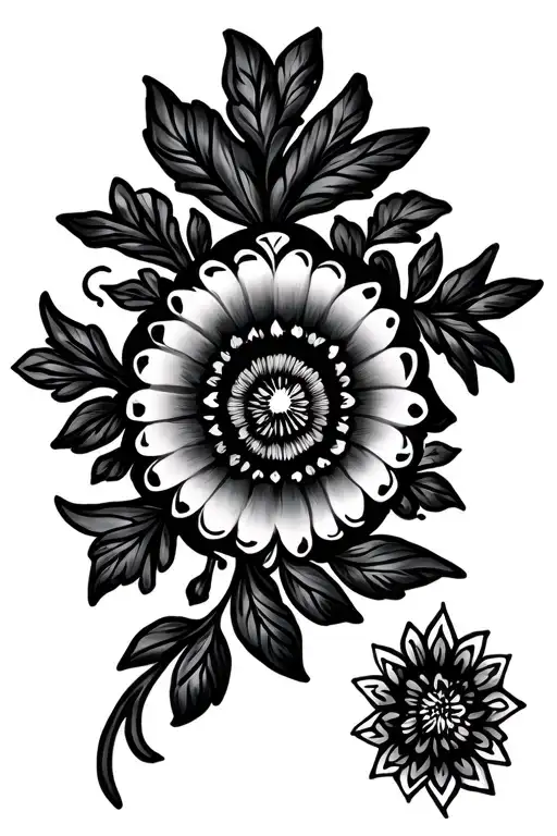 Portuguese tile pattern tattoo design idea