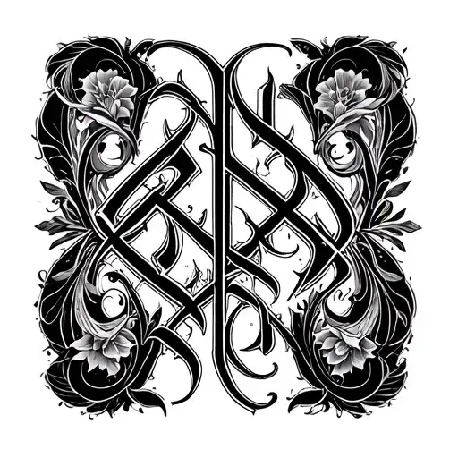 Two Word Ambigram Generator tattoo design idea