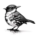 Wren Bird tattoo design idea