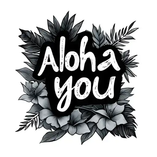 aloha you tattoo design idea