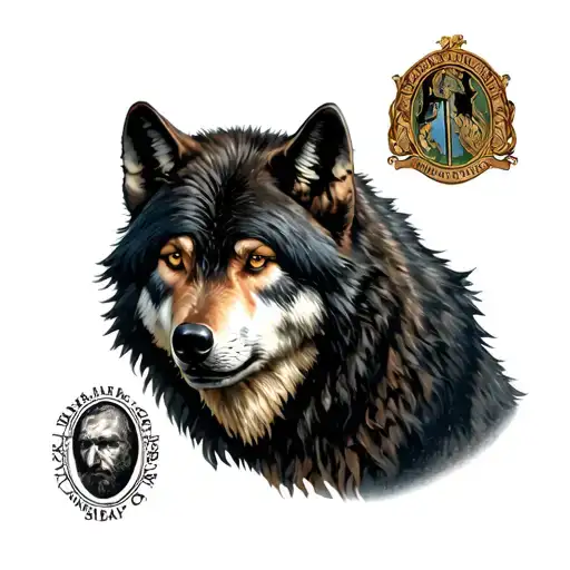 Harry potter and the prisoner of askaban, focused in Sirius Black, wolf, tattoo for the hole arm tattoo design idea