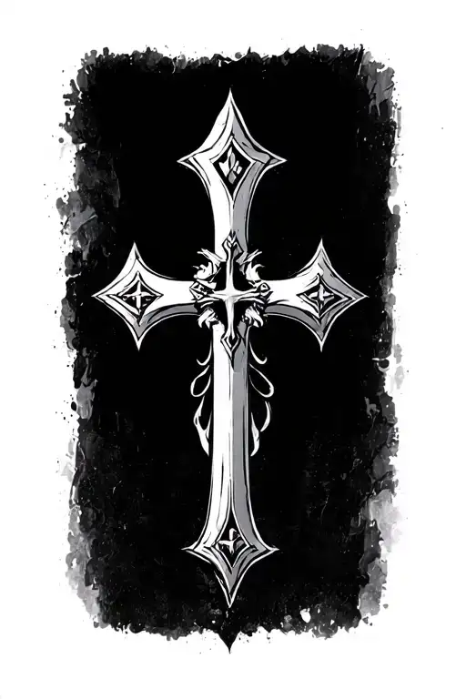 crusaders cross made tattoo design idea